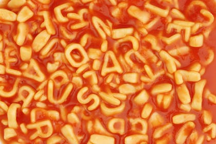 alphabet spaghetti
