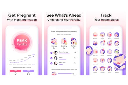 Glow pregnancy app screenshots