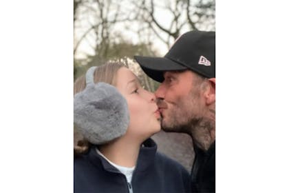 David Beckham with his daughter