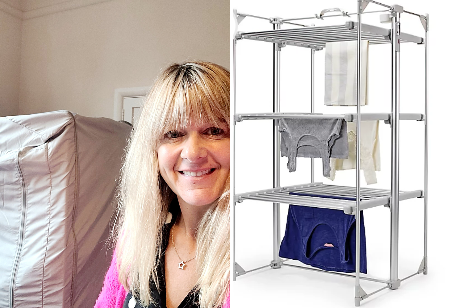 Lakeland heated airer with cover shop