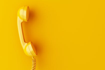phone on yellow background