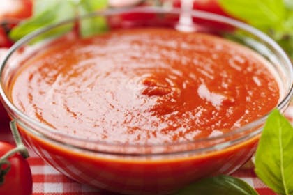 red hidden veg sauce in a bowl