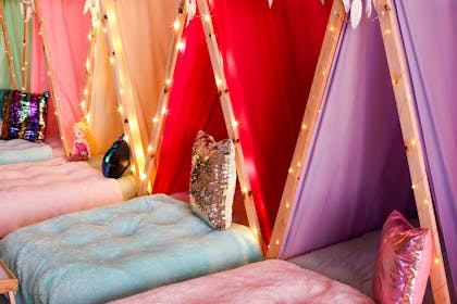 Indoor tents for sleepover party