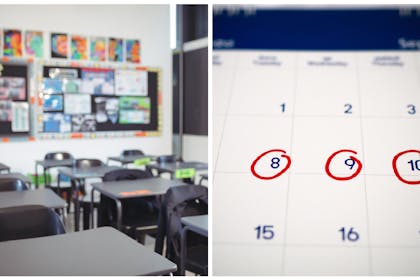 Empty classroom / calendar