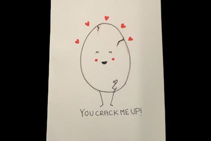 egg Valentine's card
