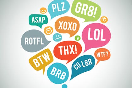 Speech bubbles showing different acronyms