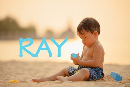 Little boy on beach - Ray