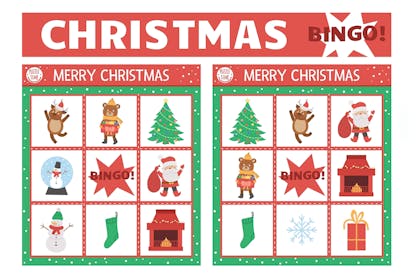 Christmas bingo cards
