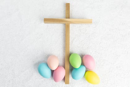 Easter eggs with cross