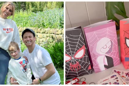 Stacey Solomon, Joe Swash and Rex / Stacey's party bags