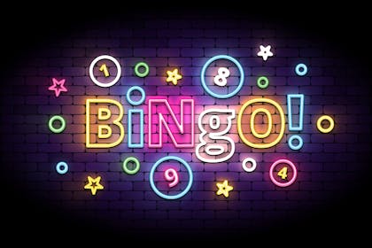 Neon sign saying bingo