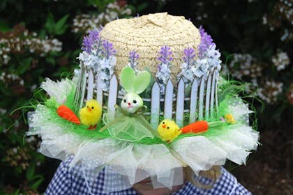 Easter bonnet with Spring garden