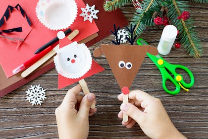 Christmas puppets on lolly sticks