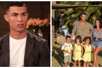 Cristiano Ronaldo talking to Piers Morgan / Cristiano, Georgina and children