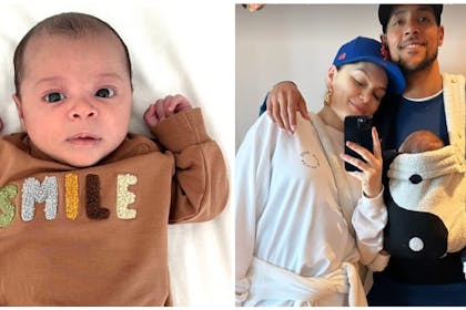 Baby | Jessie J and parner take selfie with baby in sling