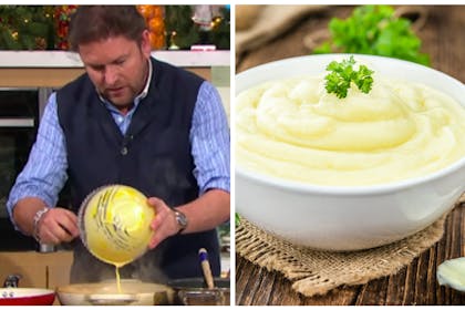 Left: James Martin. Right: Mashed potato