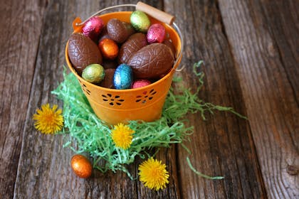 Bucket of Easter eggs