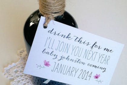 Bottle pregnancy announcement