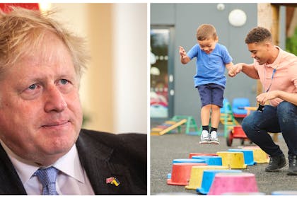 Boris Johnson / child at nursery