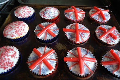 'Jubilee' decorated fairy cakes