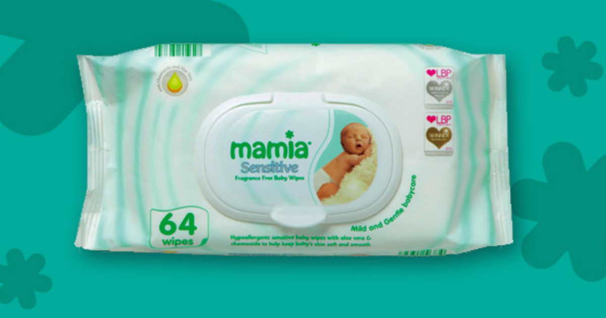 mamia sensitive baby wipes 12 pack
