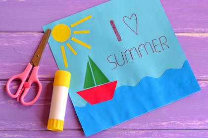 child's picture saying I love summer