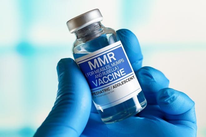 MMR vaccine bottle