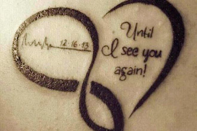 Miscarriage tattoo reading Until I see you again