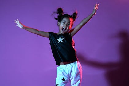 Young girl dancing