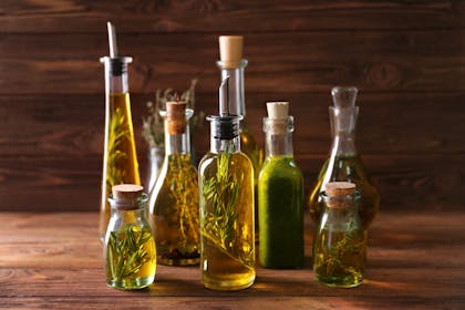 Bottles of infused oils
