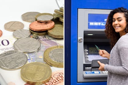 woman at cash point