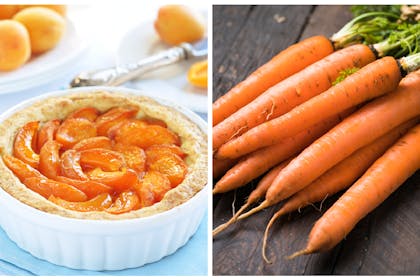 Apricot tart / carrots