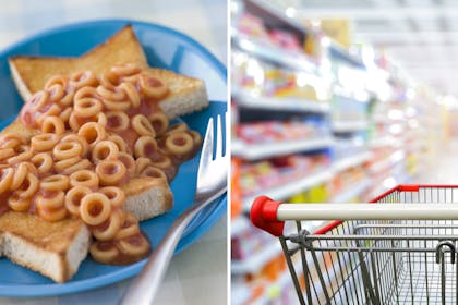 Spaghetti hoops / supermarket shelves