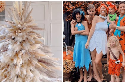 Pampas grass Christmas tree | Stacey Solomon and family