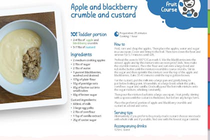 ITF apple and blackberry crumble