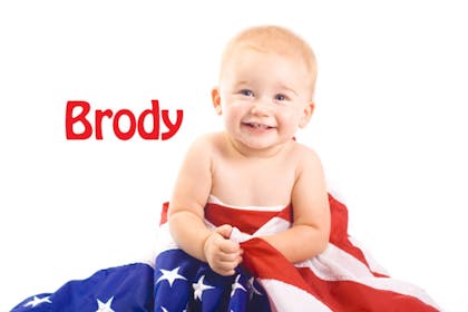 baby with american flag