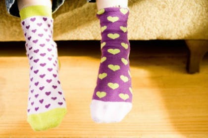 colourful heart socks