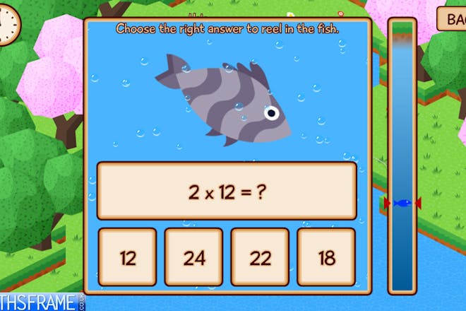Maths fishing maths game