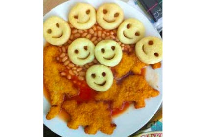 Turkey Dinosaurs and Smiley Faces 90s dinner