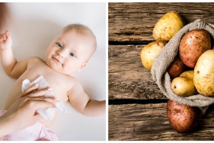 Baby wipes / potatoes