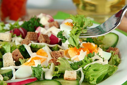 Salad with salad cream