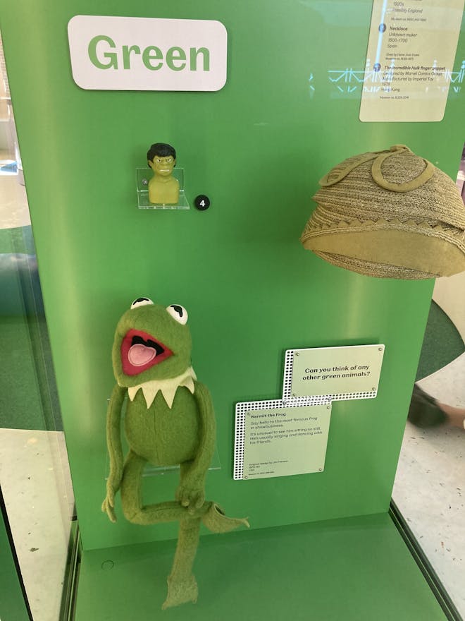 Kermit, The Hulk and other green delights at the Young V&A. Image: author's own