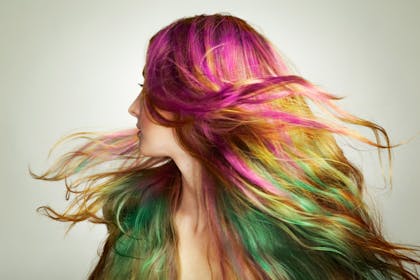 9. Experimenting with colours in your hair