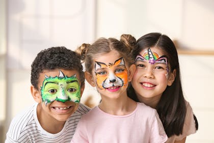 Kids wearing face paint