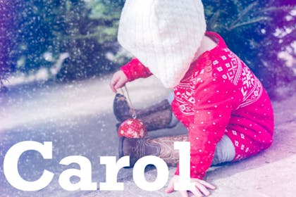 girl playing in snow