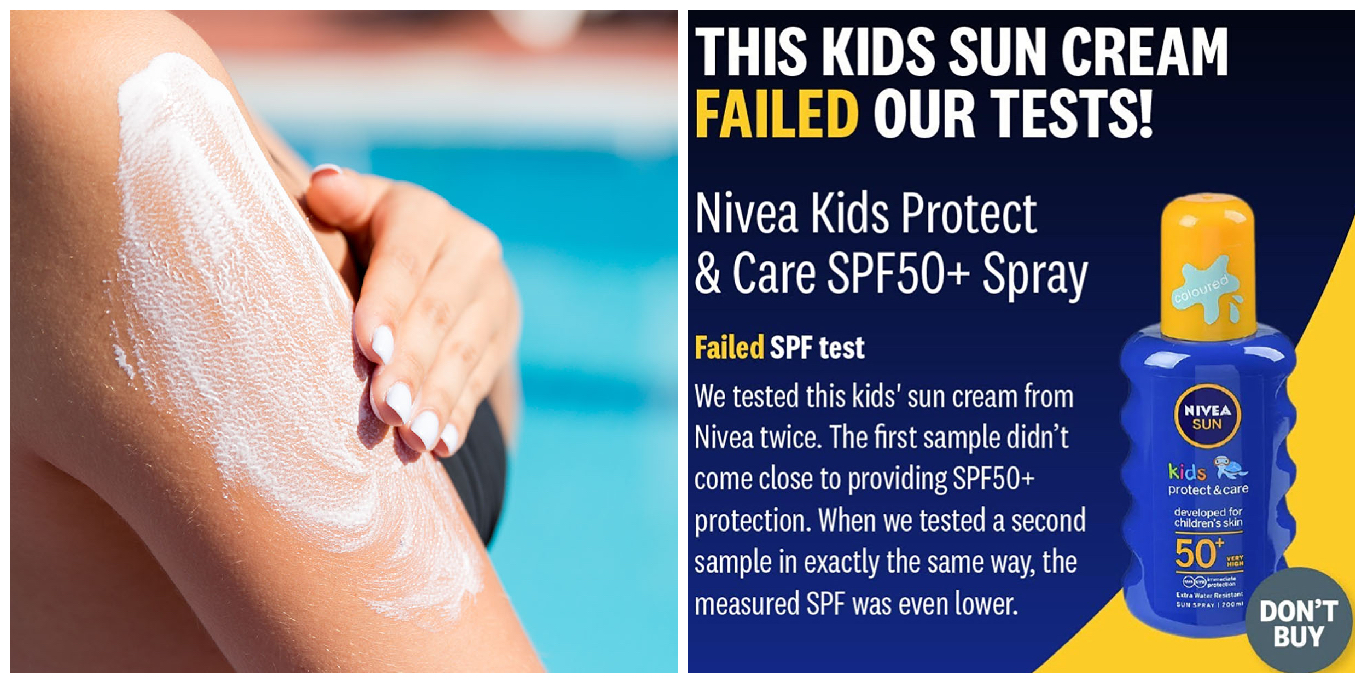 nivea sun cream failed