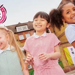Children in Asda school uniform with Netmums Recommended