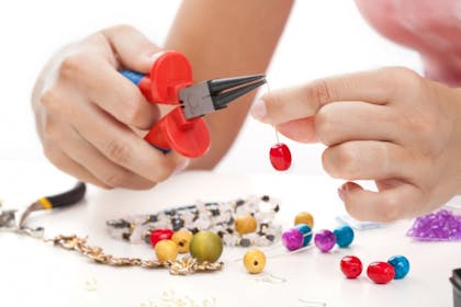 jewellery making with beads and pliers