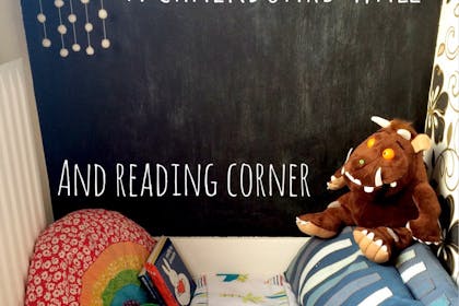 Chalkboard wall and reading corner for a child's bedroom