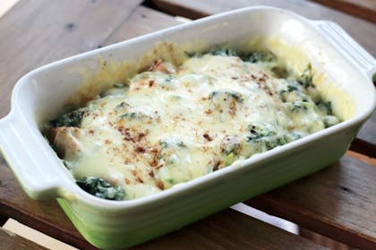 Potato and spinach bake